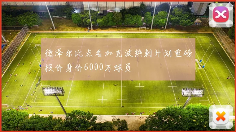德泽尔比点名加克波热刺计划重磅报价身价6000万球员
